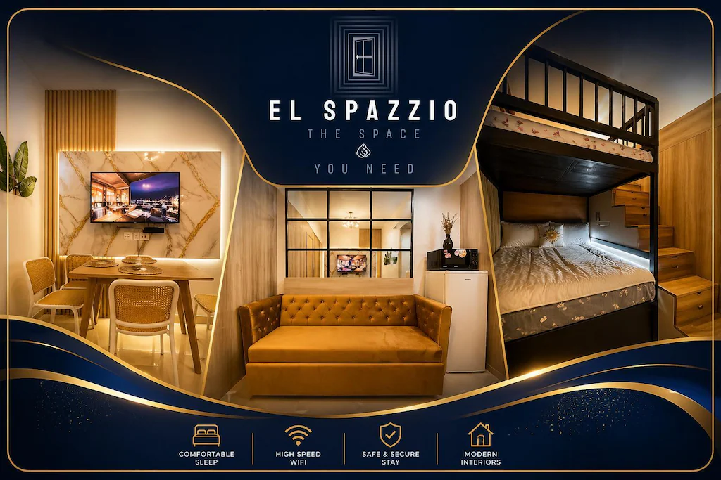 Luxury Suite Condo Staycation Balcony Pool View El Spazzio Mall of Asia Prime Location Manila Philippines 5 Star Rating Luxury Book Now