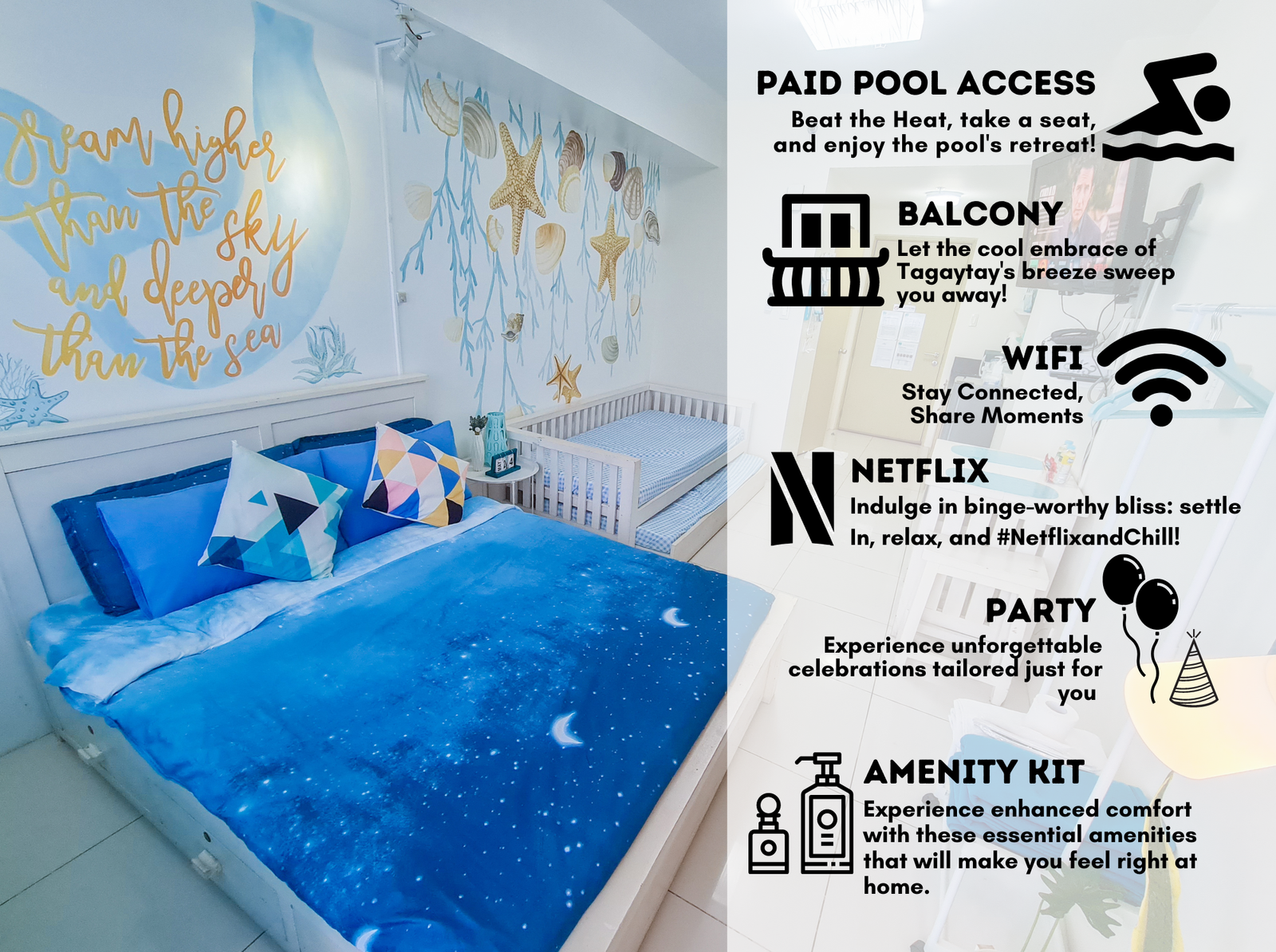 SMDC Wind, Unli Wifi and Netflix with Balcony (S)