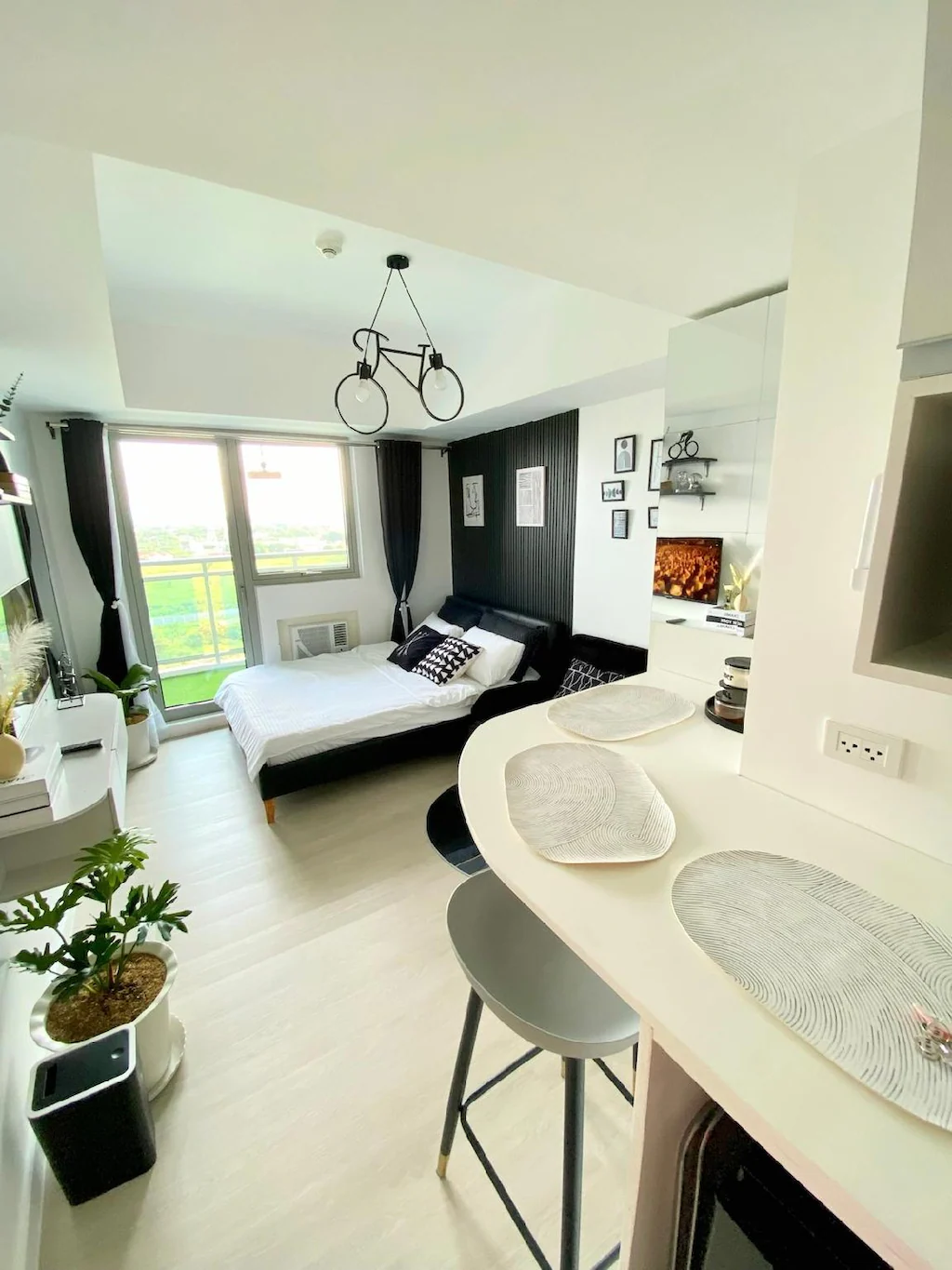 Stylish black studio type apartment in Azure North, San Fernando (Pampanga), Philippines