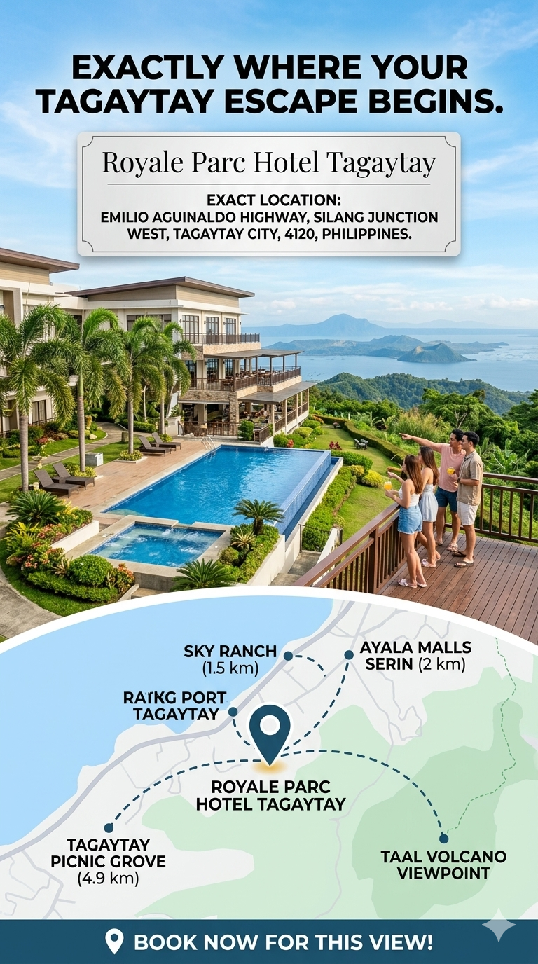 Wake Up in the Clouds: Exactly Where Is Royale Parc Hotel Tagaytay Located for the Ultimate Stress-Free Getaway?