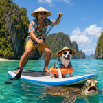 paddle boarding